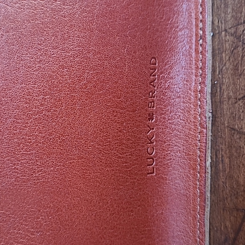 Lucky Brand Reddish Brown Leather Crossbody Bag with Tassel - Picture 3 of 9